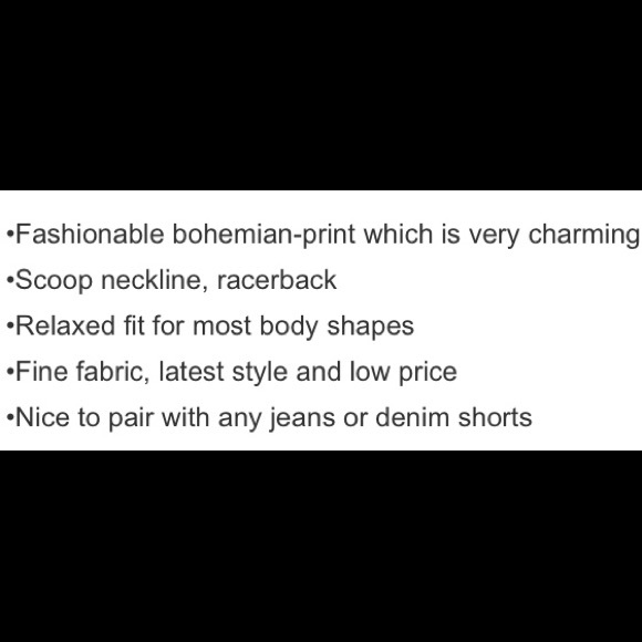 💕HP💕 1 Left • Boho White Geometric Tank Top - Picture 5 of 7